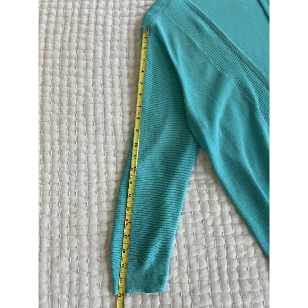 Chico's Cardigan & Shell Twinset Spring Green Lightweight Sz 2 Large - Picture 8 of 16